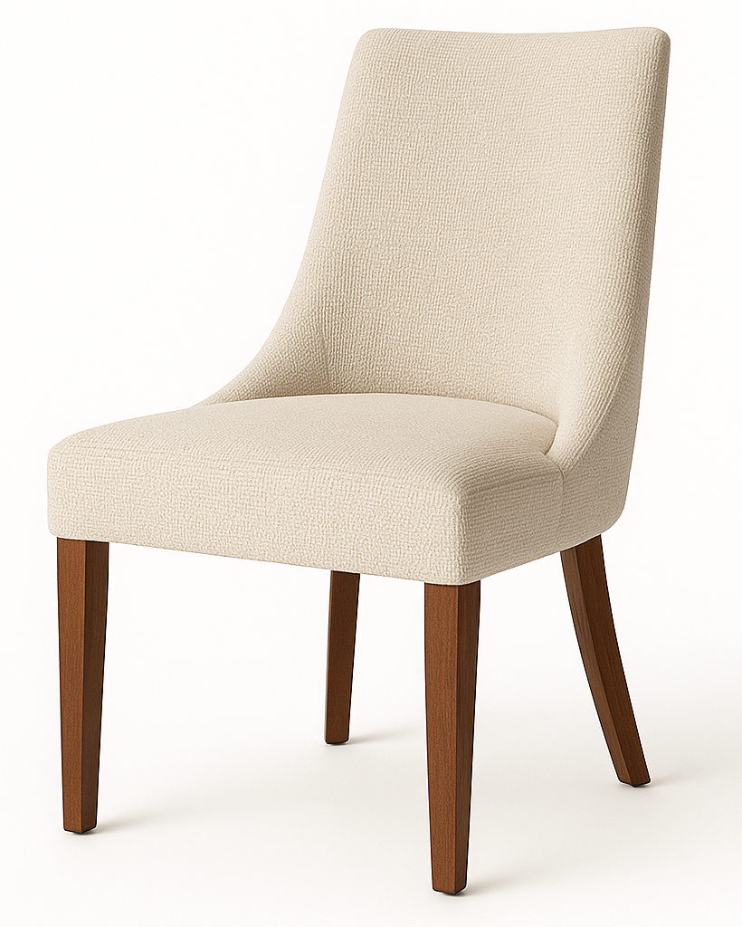 Comedor Imperial en cuarcita Taj Mahal con 8 sillas tapizadas