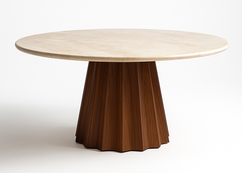 Comedor Verona en cuarcita con 6 sillas tapizadas