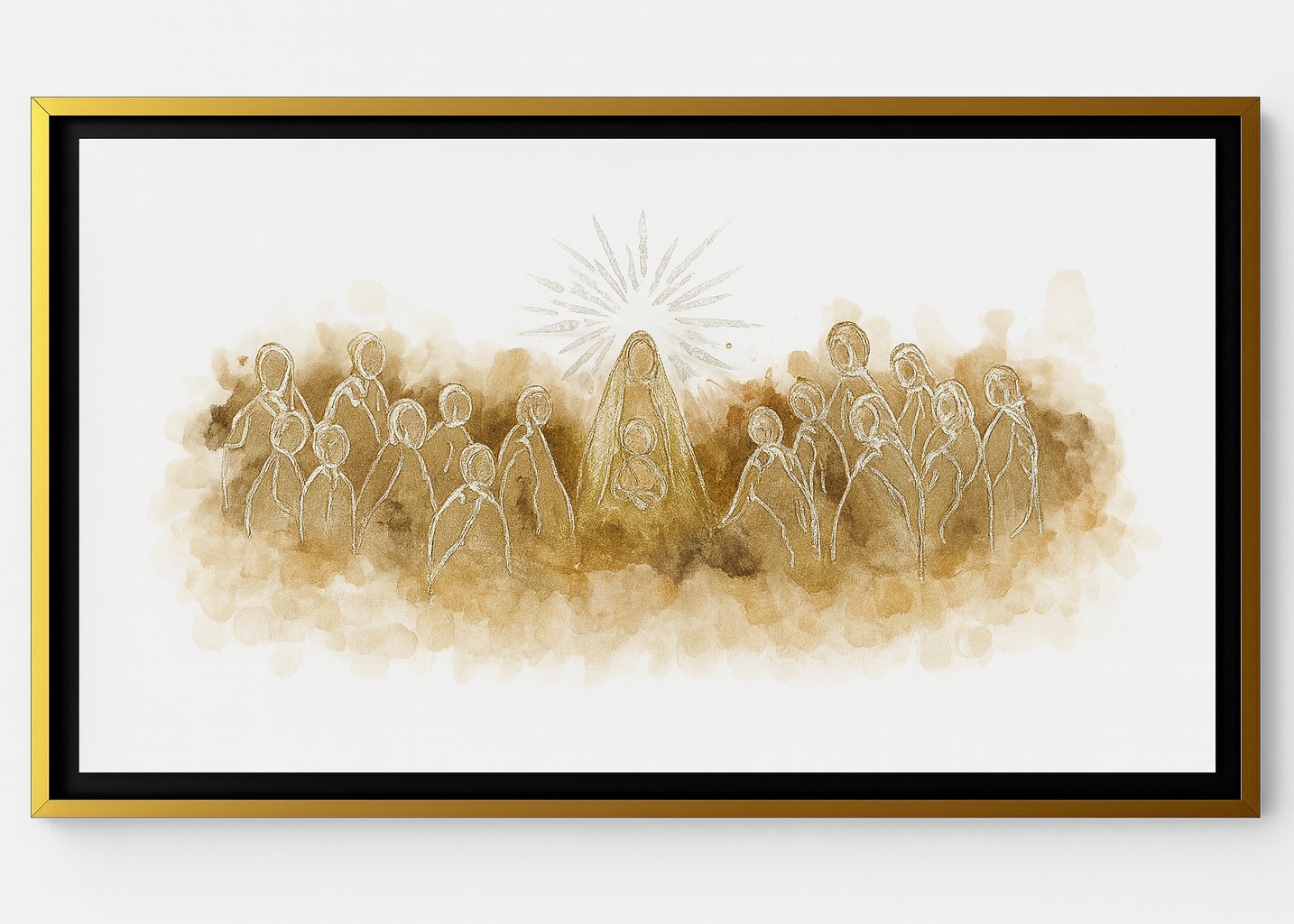 Cuadro Natividad Dorada