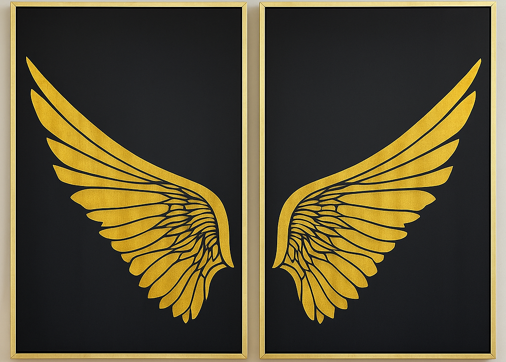 BCA — Cuadro  Alas Doradas (Set de 2)