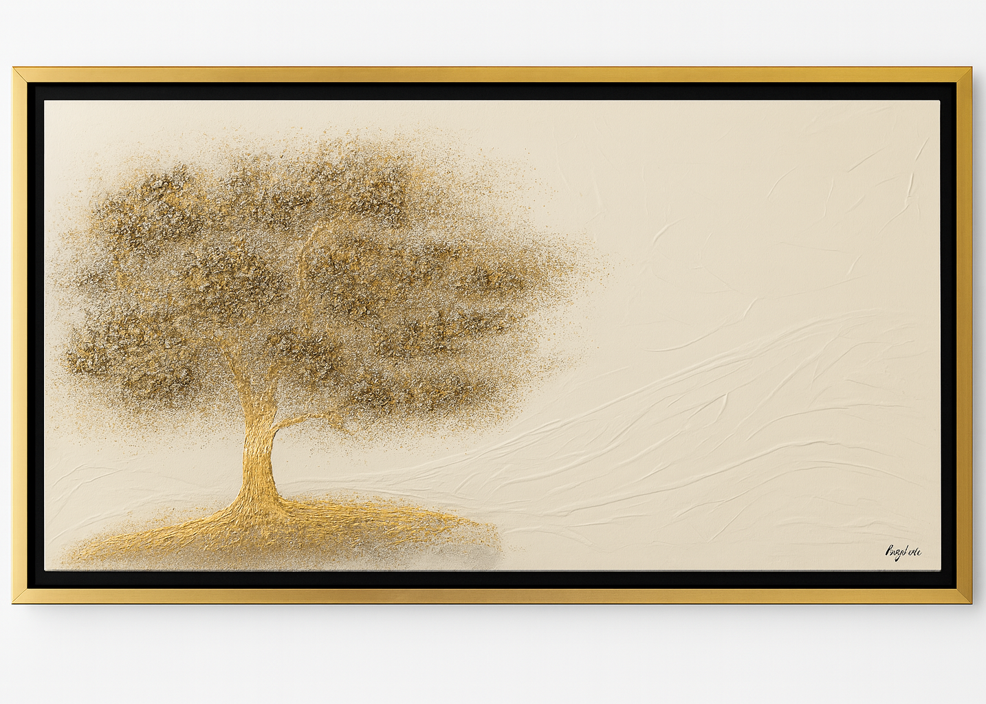 Cuadro Árbol Dorado Texturizado