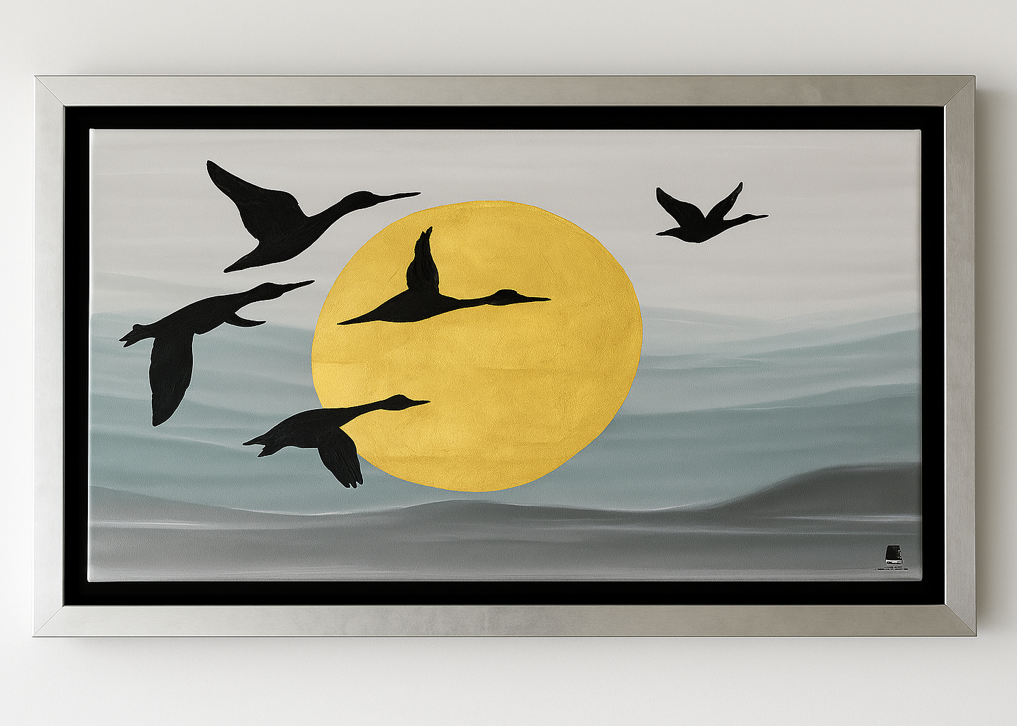 Cuadro Aves al Atardecer