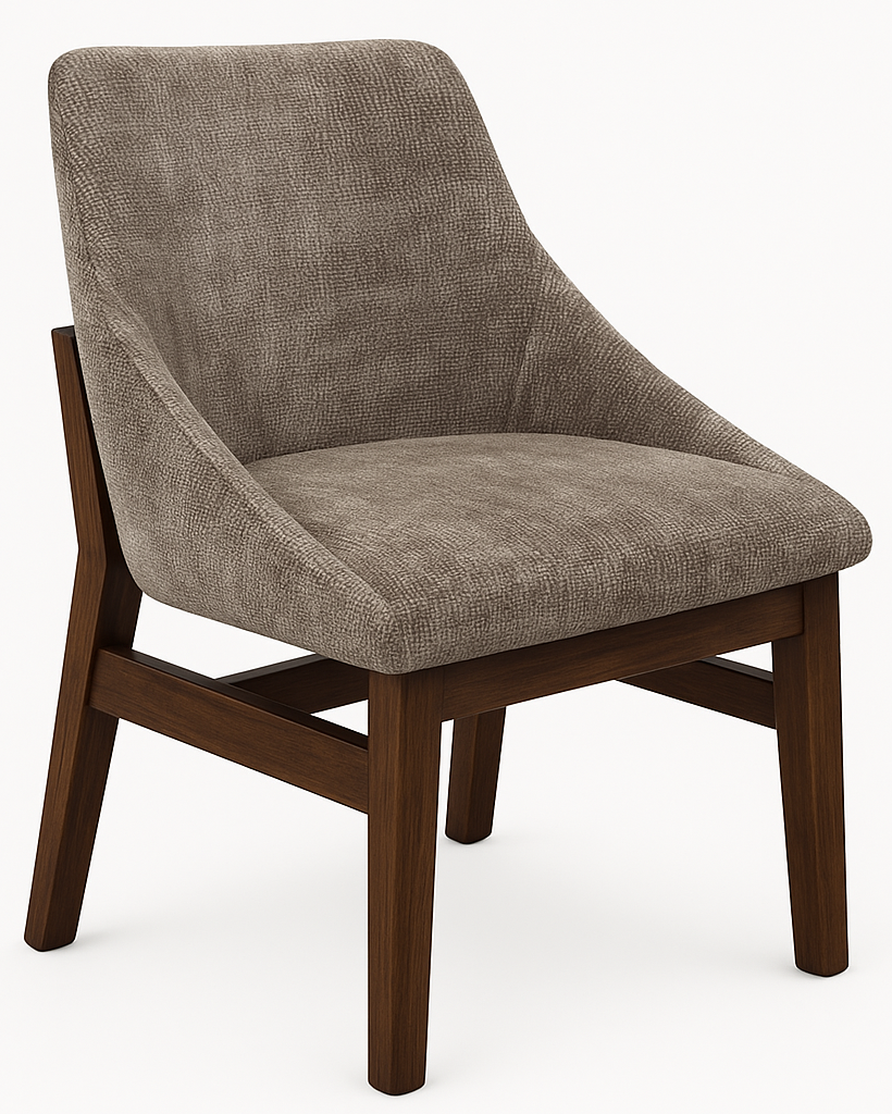 Comedor Milano en cuarcita Ocean Blue con 6 sillas tapizadas