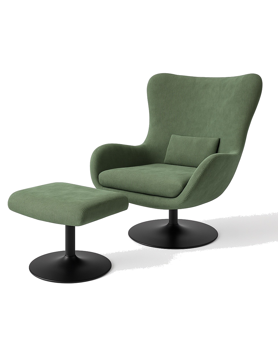 Sillón Verona Olive con Ottoman