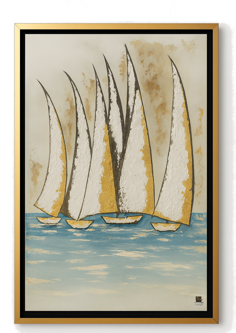 Cuadro Regata Dorada en Calma