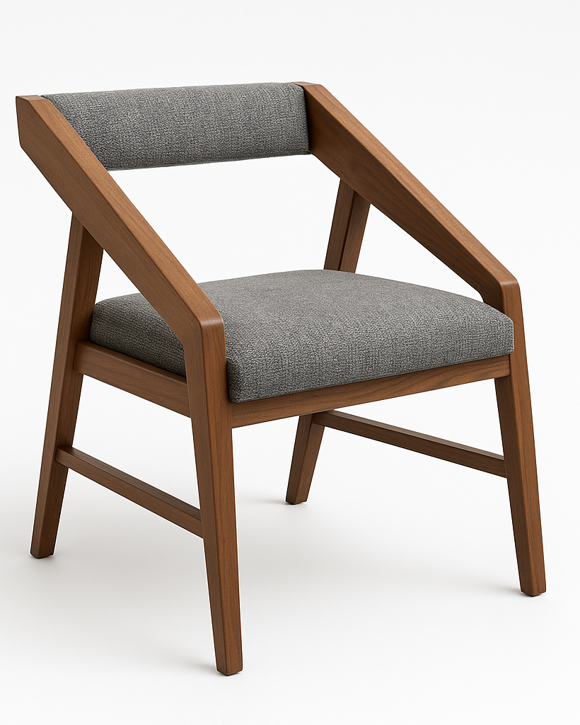 Comedor Lisa en madera con 4 sillas tapizadas